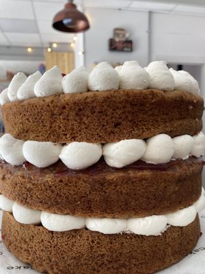 Victoria sandwich didn’t last long! 🌱💚  at The Salty Crow in Lowestoft