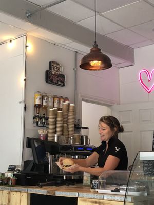 AMAZING hoisin ‘duck’ sourdough rolls and mocha / latte. Definitely visit!  at The Salty Crow in Lowestoft