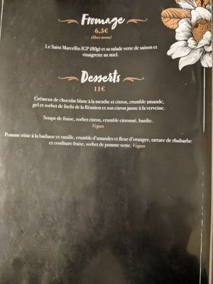 Menu 3 at Restaurant l'Angelus in Montpellier