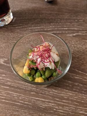 Free appetizer: crunchy and tasty. 4/5. 
 at Restaurant l'Angelus in Montpellier