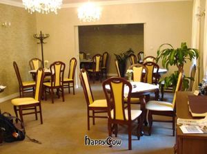 Inside the restaurant - the only reason why it looks empty here is that I took the pic very early in the day, right after opening.  at Good Five in Bratislava