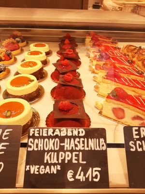 tiny chocolate hazelnut cake at Ströck - Feierabend in Vienna