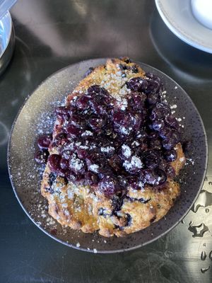 Blueberry lemon shortcake (like a giant scone)  at The Delft Bistro in Marquette