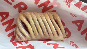 strawberry-vanilla pastry. it’s a little bigger, i’ve already had a bite!   at Anker - Südtiroler Platz in Salzburg