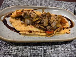 "cheddar" grits at ['plas] in Columbus