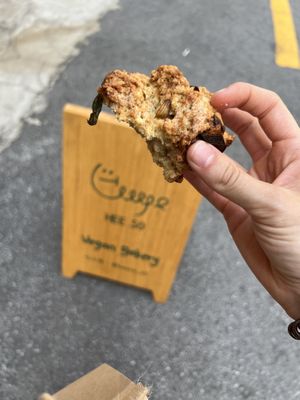 green onion scone  at Heeso 희소 in Busan