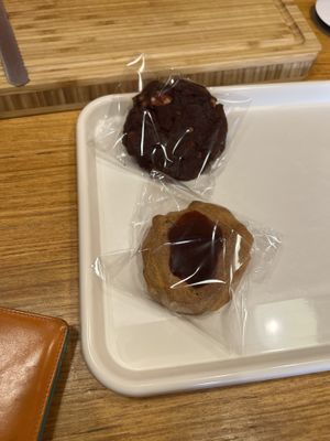 Cookie and a blueberry muffin   at Heeso 희소 in Busan