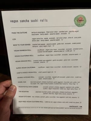 More choices.  at Sancha Sushi in San Francisco