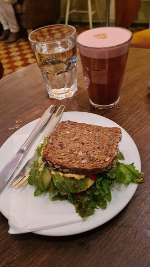 Avocado Hummus Sandwich at Evita Espressobar in Oslo