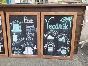 Chalk board signs at Evita Espressobar in Oslo