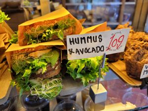 Vegan options at Evita Espressobar in Oslo