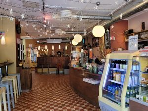 Indoors at Evita Espressobar in Oslo