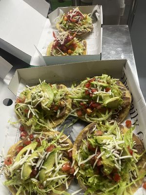 Veggie Vegan Tostadas   at Tacos del Sol in Ambleside