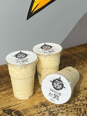 Home made rice pudding and we grow our own chili’s   at Tacos del Sol in Ambleside