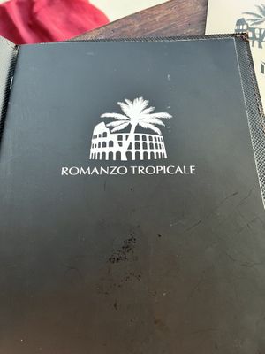 The menu   at Romanzo Tropicale in Koh Phangan