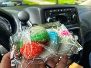 Meringues - watermelon, blueberry and I think strawberry   at Fairy Cakes in Vancouver
