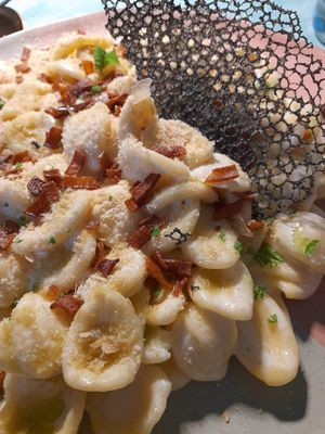 Our favourite: Pasta Carbo! at blattwerk in Freiburg