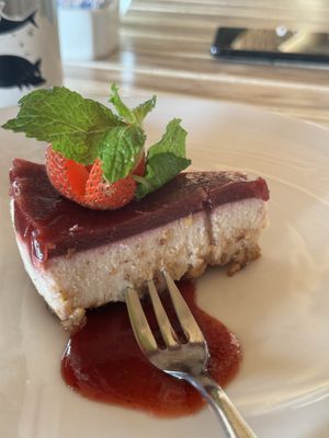 Vegan cheese cake, nice  at Hai Bar & Grill in Lembongan