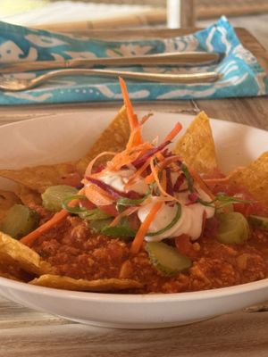 Vegan nachos   at Hai Bar & Grill in Lembongan