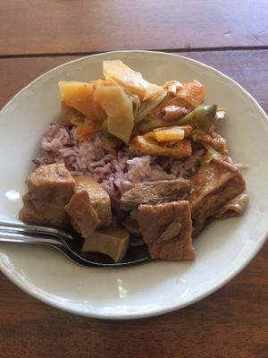 2 curries and rice at Mae Sot in Mae Sot