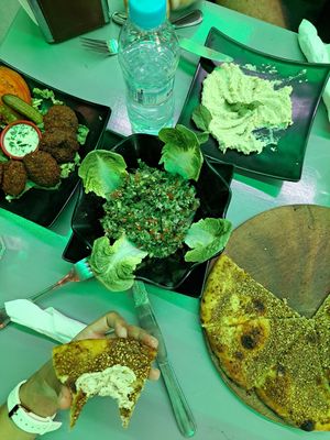 Very nice restaurant. Great food great service. All the vegan options are entrees but they are really good! at Zahrat Loubnan in Agadir