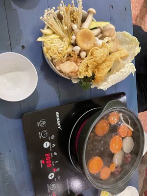 Mushroom hot pot  at TuLi KuSu in Ho Chi Minh City