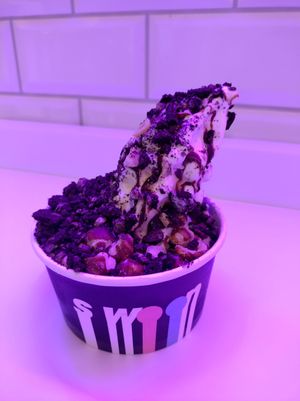 Vegan vanilla with crushed Oreos, chocolate sauce, and hazelnuts at Swoon  in Cork