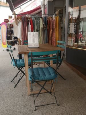 Outside seating. at Cap Lanka in Capbreton