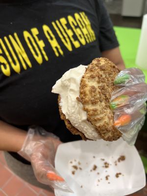 Pecan Butter Cookie Ice Cream Sandwich  at Sun Of A Vegan in Memphis
