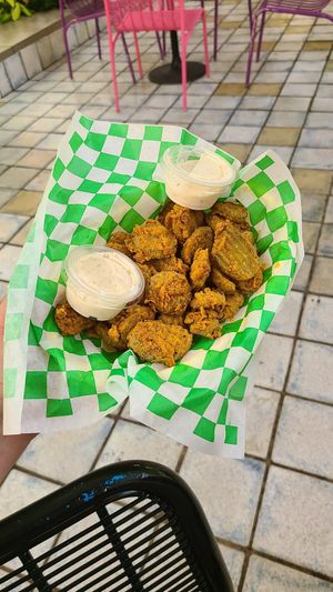 Fried Pickles at Sun Of A Vegan in Memphis
