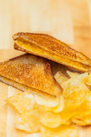 Grilled cheese and chips  at Sun Of A Vegan in Memphis