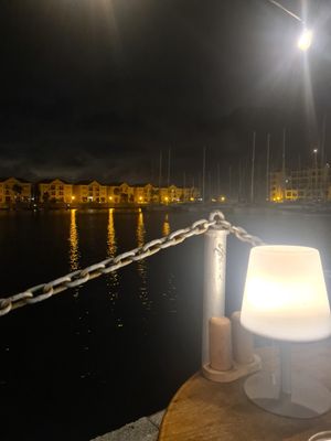 View from our table at Moniques Bistro & Cafe in 