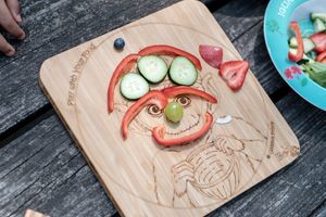 Be-Ve Kids Play with Your Food Double-sided Bamboo Board. Made in the USA
Ages 3+  at Be-Ve Kids in Hickory
