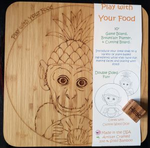 Be-Ve Kids Play with Your Food Bamboo Board. Made in the USA at Be-Ve Kids in Hickory