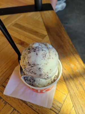 Freckled mint chocolate chip (V) at Salt & Straw in Los Angeles
