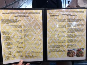 menu (entrées )  at Thai Recipes in Indianapolis