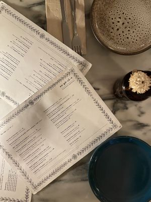 Menu  at Espécie in Porto