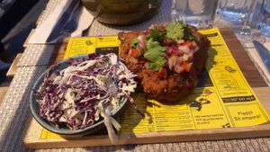 Eggplant schnitzel at Espécie in Porto