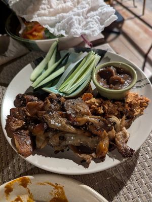 Mushroom pancakes at Espécie in Porto