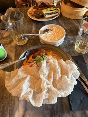 Moqueca (I honestly don’t think the rice is necessary - we ordered but ate only to avoid the food waste, the dish itself is enough and filling)  at Espécie in Porto