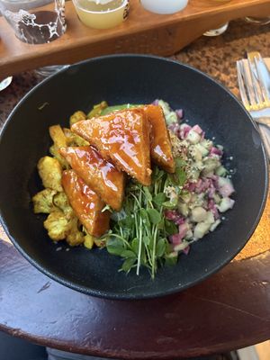 Tofu goddess bowl   at Steamworks Brewpub in Vancouver