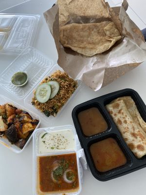 The maggi goreng is not bad... can skip the fried food platter... at The Ganga Cafe @ BANGSAR in Kuala Lumpur