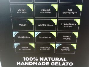 The vegan options :) at aROMA Gelato in Umag