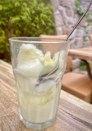 Coupe colonel at la Fontaine du Jerzual in Dinan