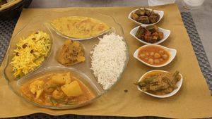 The vegan all you can eat plate (it's labelled as vegetarian/vegetable but is all vegan) at Just Desi in Lecce