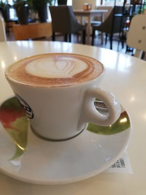Oat cappuccino at Cafe Bitīte in Jurmala