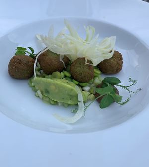 Erbsenfalafel   at Restaurant Anne-Sophie in Kuenzelsau