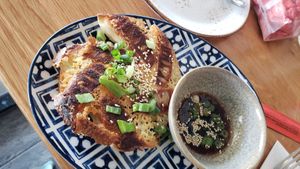 Steamed/fried dumplings at Good Vibes in Huntington Beach