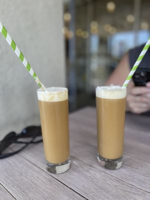Iced thai coffee with no ice (they were out of ice)  at Good Vibes in Huntington Beach