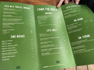 Menu July 2023  at The Dublin House in Zwolle